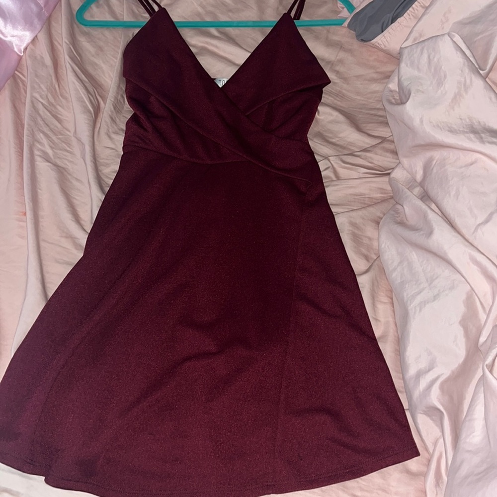 Tobi maroon dress